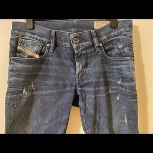 Diesel jeans, distressed style, hardly worn
